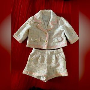 Janie and Jack, two piece tweed set